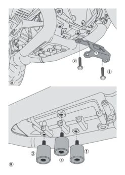 Givi RP5117KIT Skid Plate Fit Kit BMW R1200R / R1200RS 2015-2018