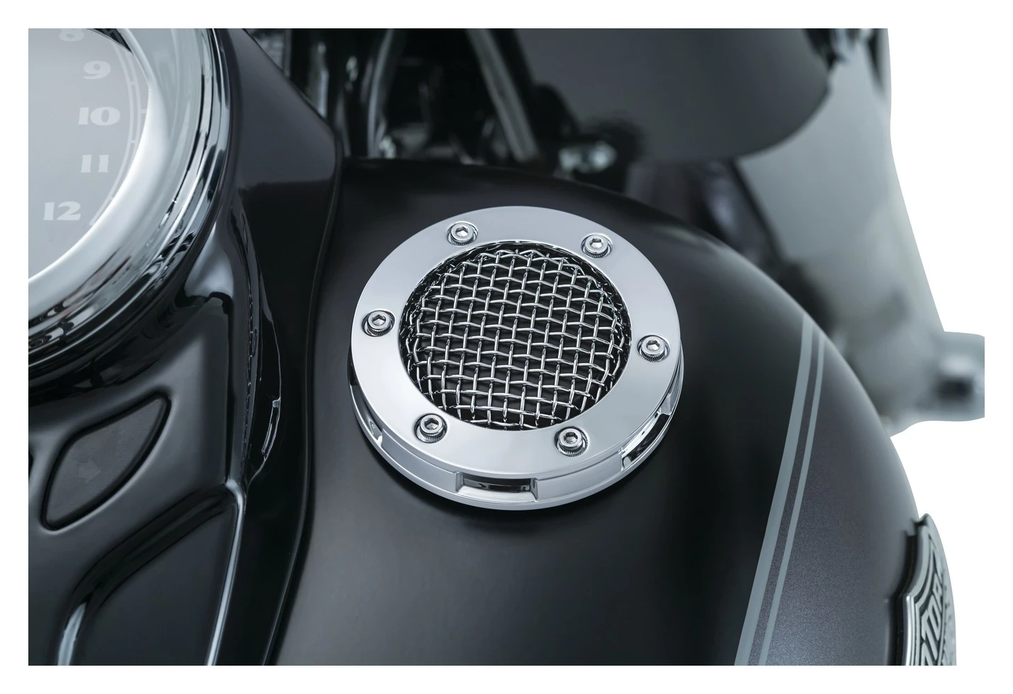 Kuryakyn Mesh Vented Gas Cap For Harley 1982-2023 - Image 3