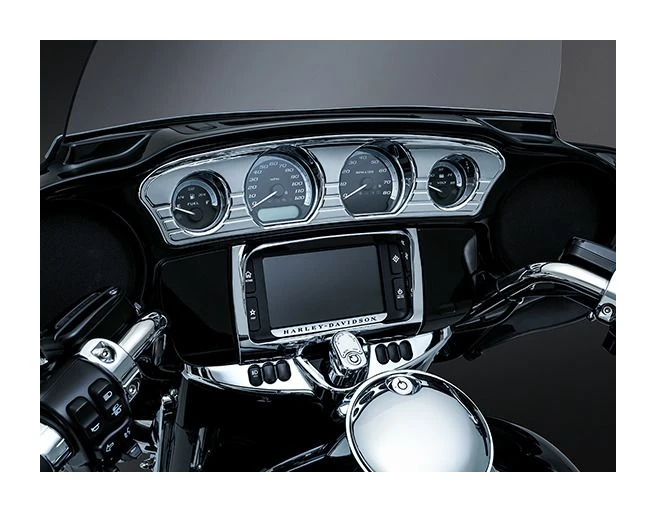 Kuryakyn Tri-Line Gauge Trim For Harley Touring / Trike 2014-2023 - Image 3