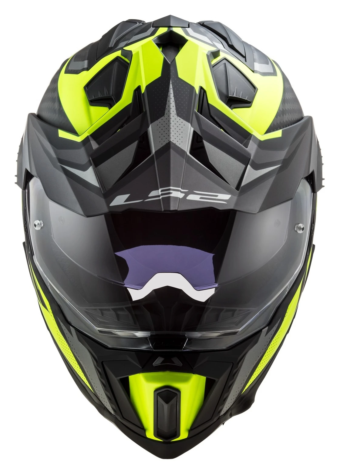 LS2 Explorer Carbon Focus Helmet Titanium/Yellow / 2XL [Open Box] - Image 2