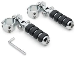 Milwaukee Twins Anti-vibration Clamp-On Footpeg Set
