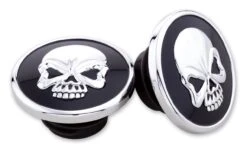 Milwaukee Twins Skull Gas Cap Set For Harley 1984-1996